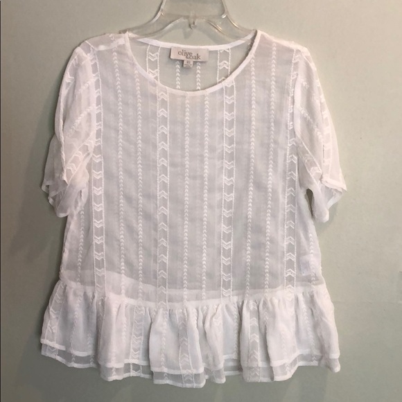 Olive & Oak Tops - White Lace Top